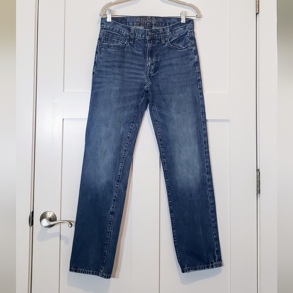 AEO Mens 30 X 31.5 REAL SIZE Made To Last Slim Straight Jeans Mid-rise